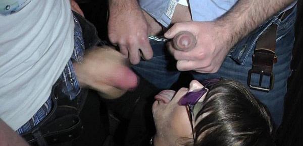  Hot wife fucked by many guys at clubs and dogging spots